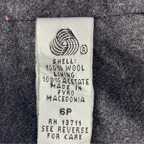 Amanda Smith Petites Blazer/Coat Pure Wool Size 6P Charcoal Two Front Po… - Picture 9 of 10